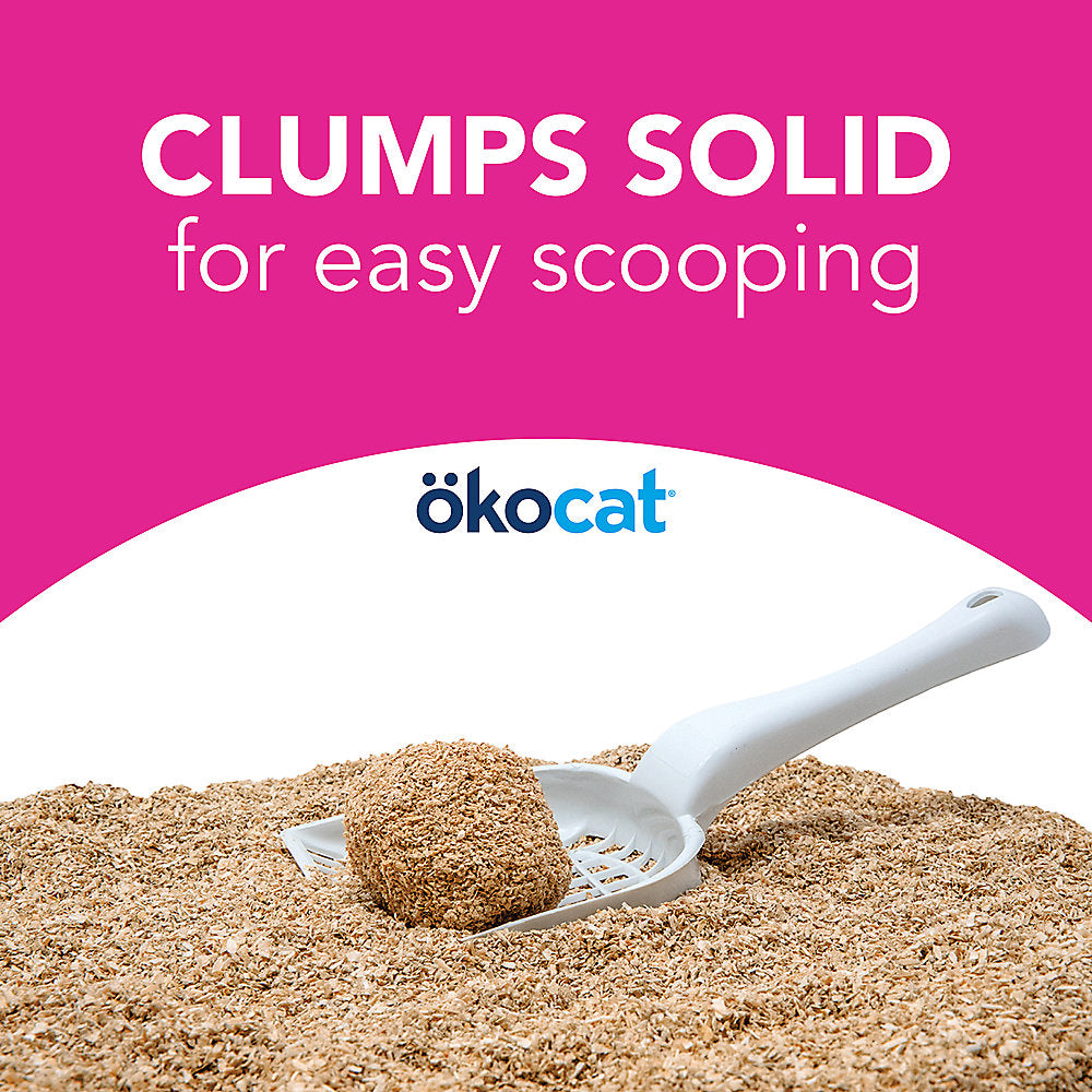 Okocat® Super Soft Clumping Wood Cat Litter - Low Dust, Natural