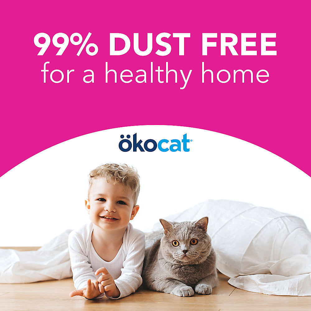 Okocat® Super Soft Clumping Wood Cat Litter - Low Dust, Natural