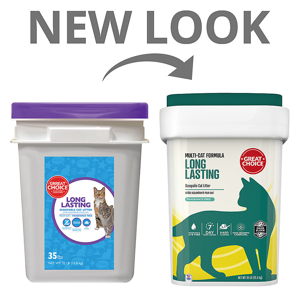 Great Choice® Long Lasting Clumping Multi-Cat Clay Cat Litter - Unscented