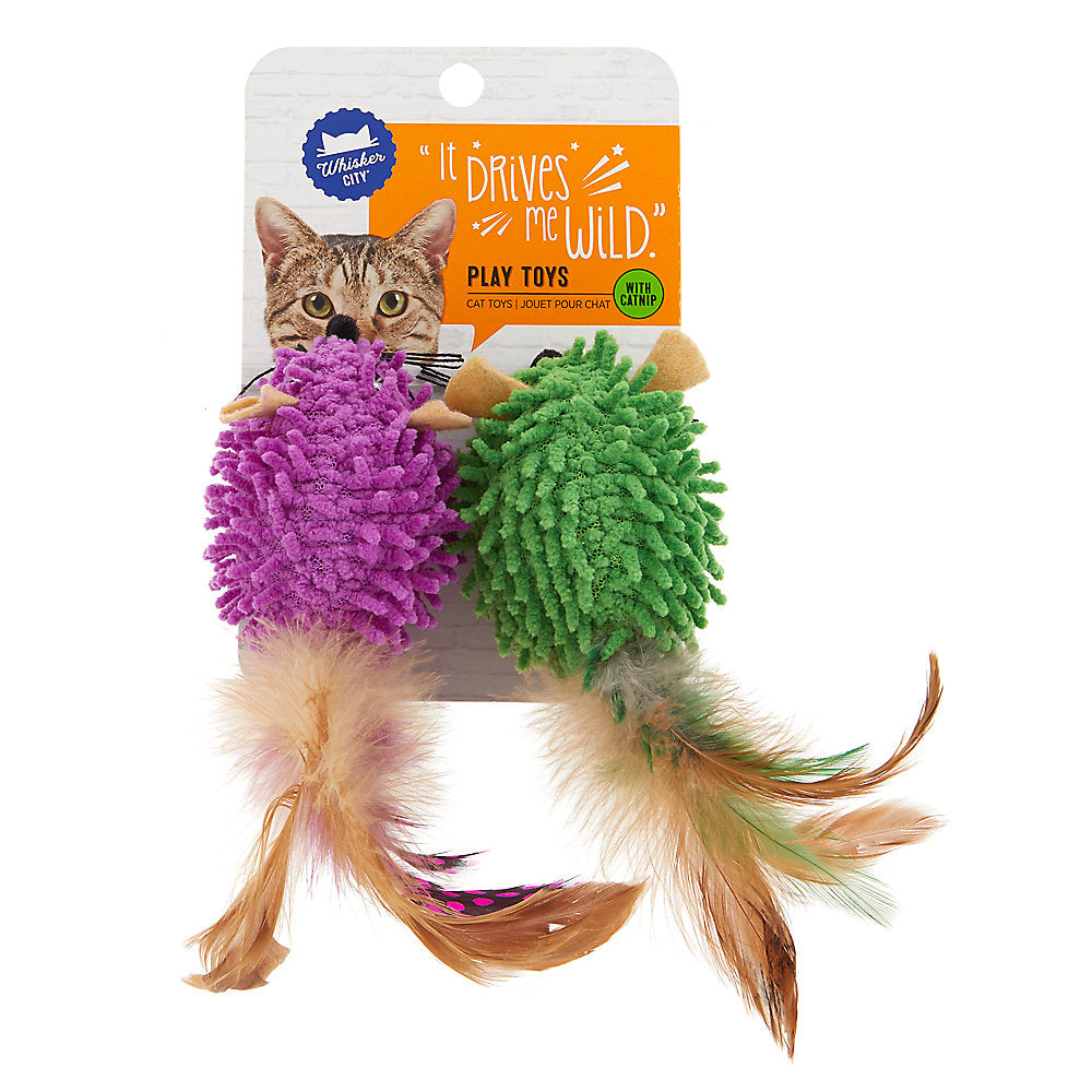 Whisker City® Noodle Mice Cat Toys - 2 Pack