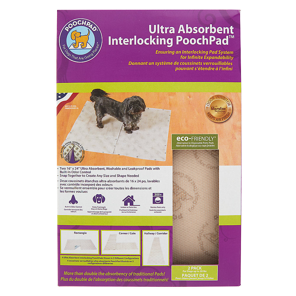 PoochPad™ Ultra Absorbent Interlocking Pads - 2 Pack