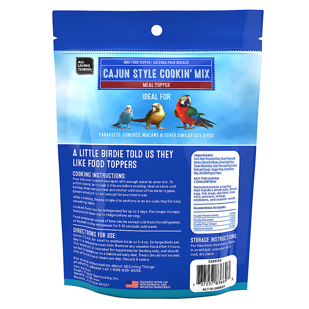 All Living Things® Cajun Style Cookin' Mix Bird Meal Topper