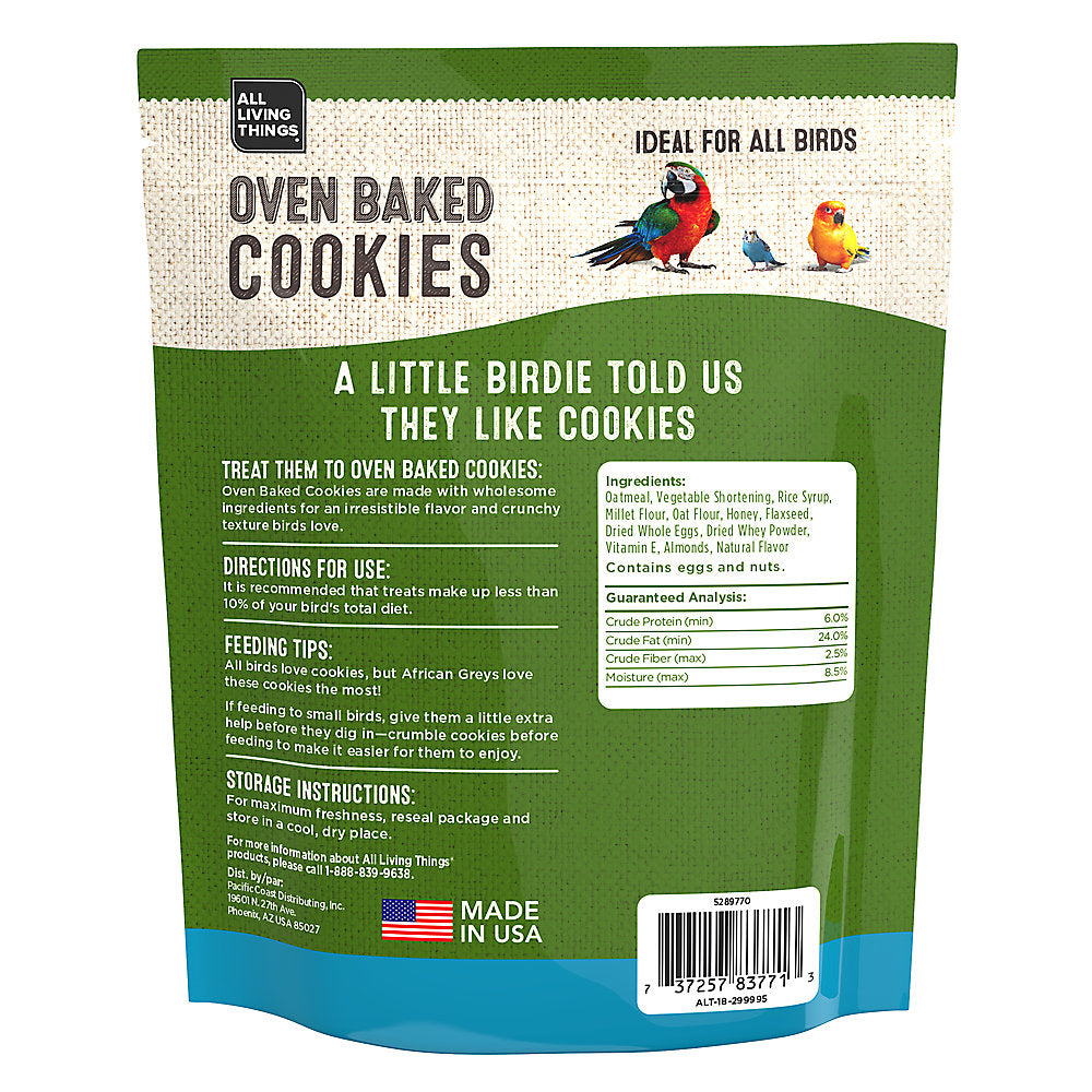 All Living Things® Oven Baked Cookies Almond Flavor Bird Treat