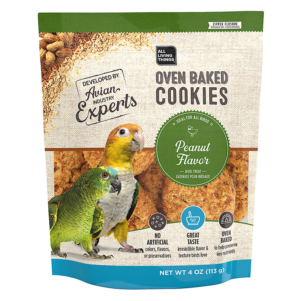 All Living Things® Oven Baked Cookies Peanut Flavor Bird Treat
