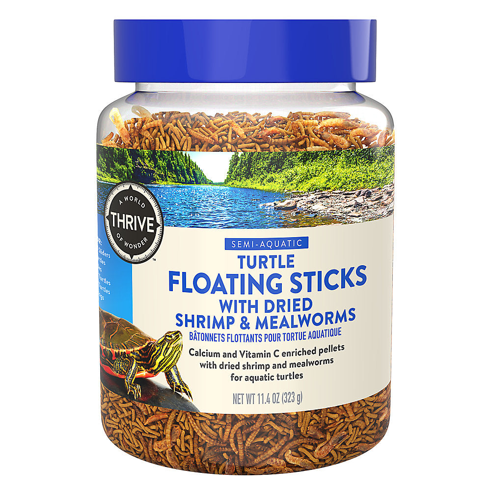 Thrive Floating Sticks with Dried Shrimp & Mealworms Turtle Food