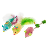 Thumbnail for Whisker City® Fruit Mice Cat Toys - 3 Pack