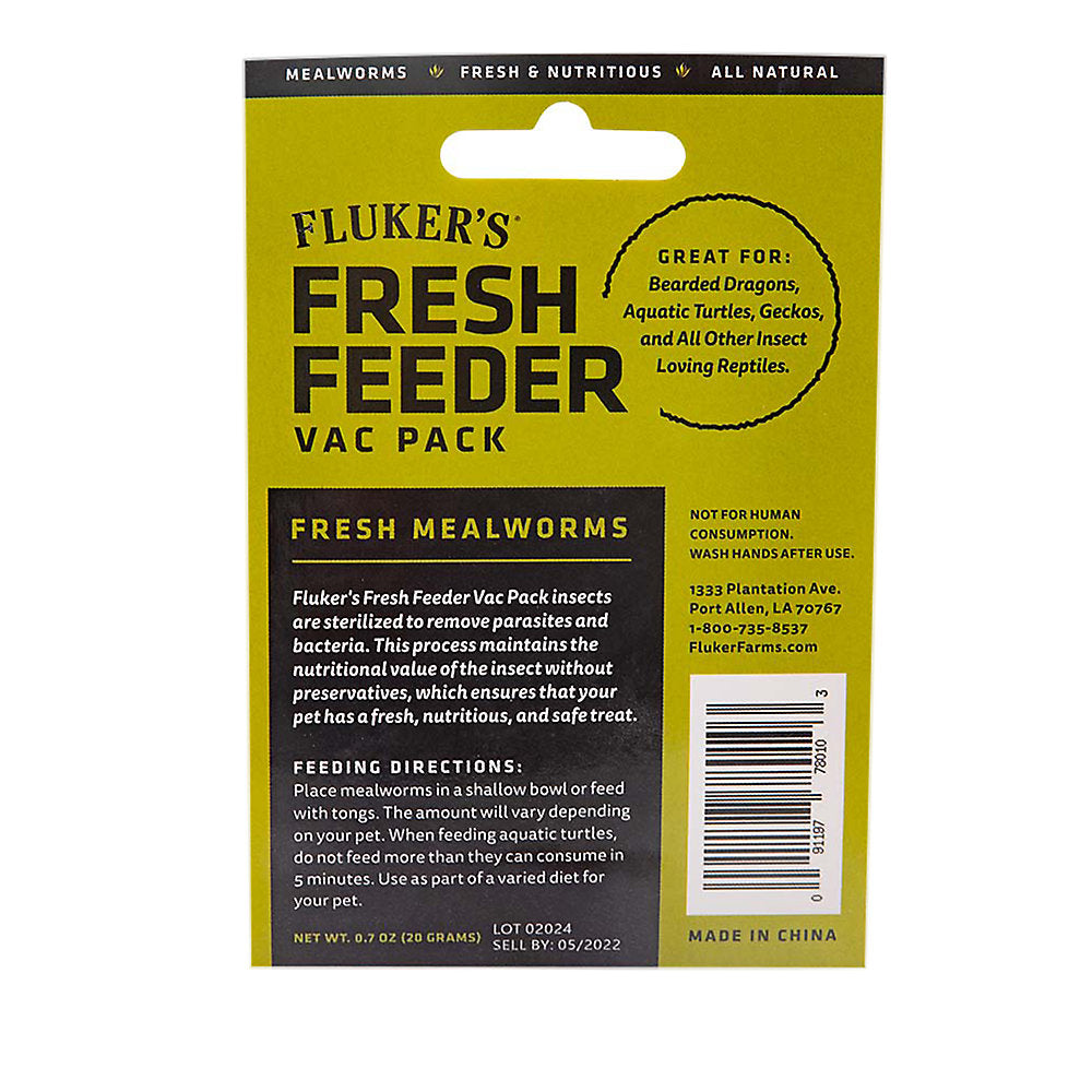 Fluker's® Fresh Feeder Vac Pack Mealworms