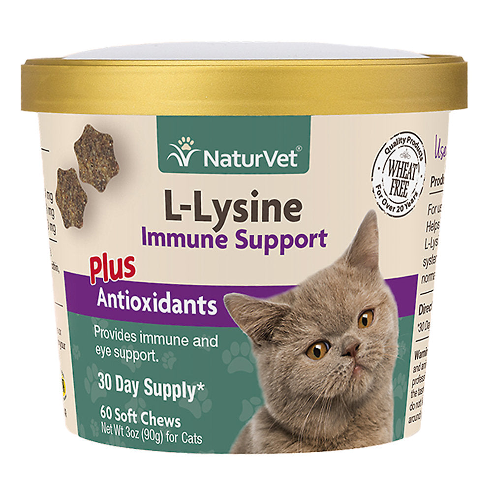 Naturvet L-Lysine Immune Support Soft Chews for Cats