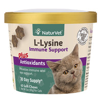 Thumbnail for Naturvet L-Lysine Immune Support Soft Chews for Cats
