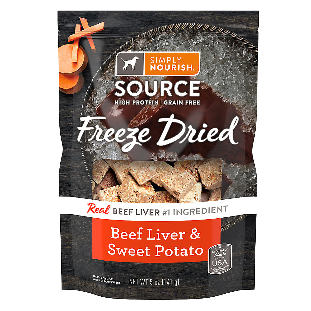 Simply Nourish® Source Dog Freeze-Dried Treat - Beef Liver & Sweet Potato