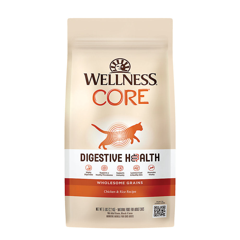 Wellness® CORE® Adult Cat Food Natural, Digestive Health, Chicken and Rice