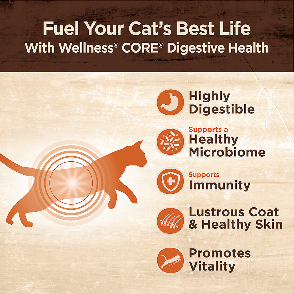 Wellness® CORE® Adult Cat Food Natural, Digestive Health, Chicken and Rice