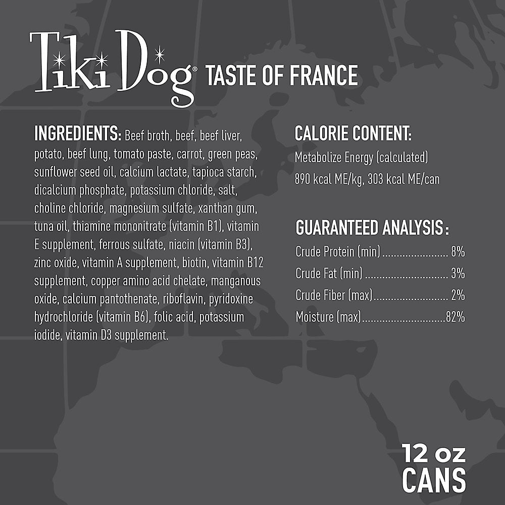 Tiki Dog® Taste of France All Life Stage Wet Dog Food - Beef & Potatoes Burgundy