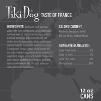 Thumbnail for Tiki Dog® Taste of France All Life Stage Wet Dog Food - Beef & Potatoes Burgundy