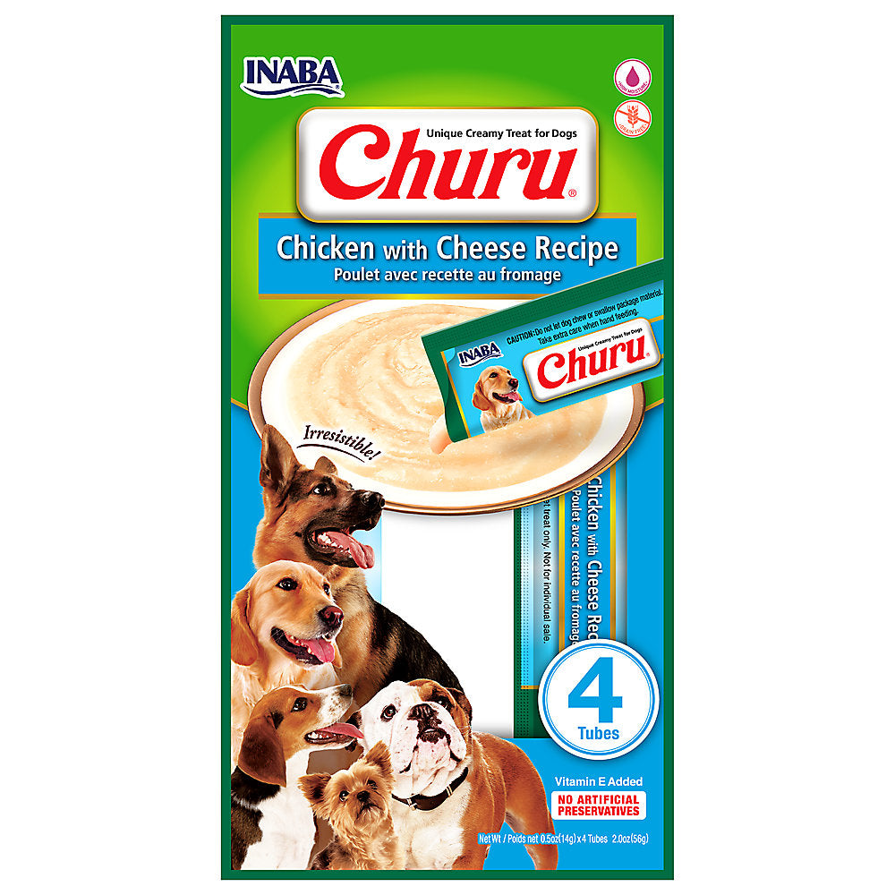 Inaba Churu Puree Dog Treats - Chicken & Cheese