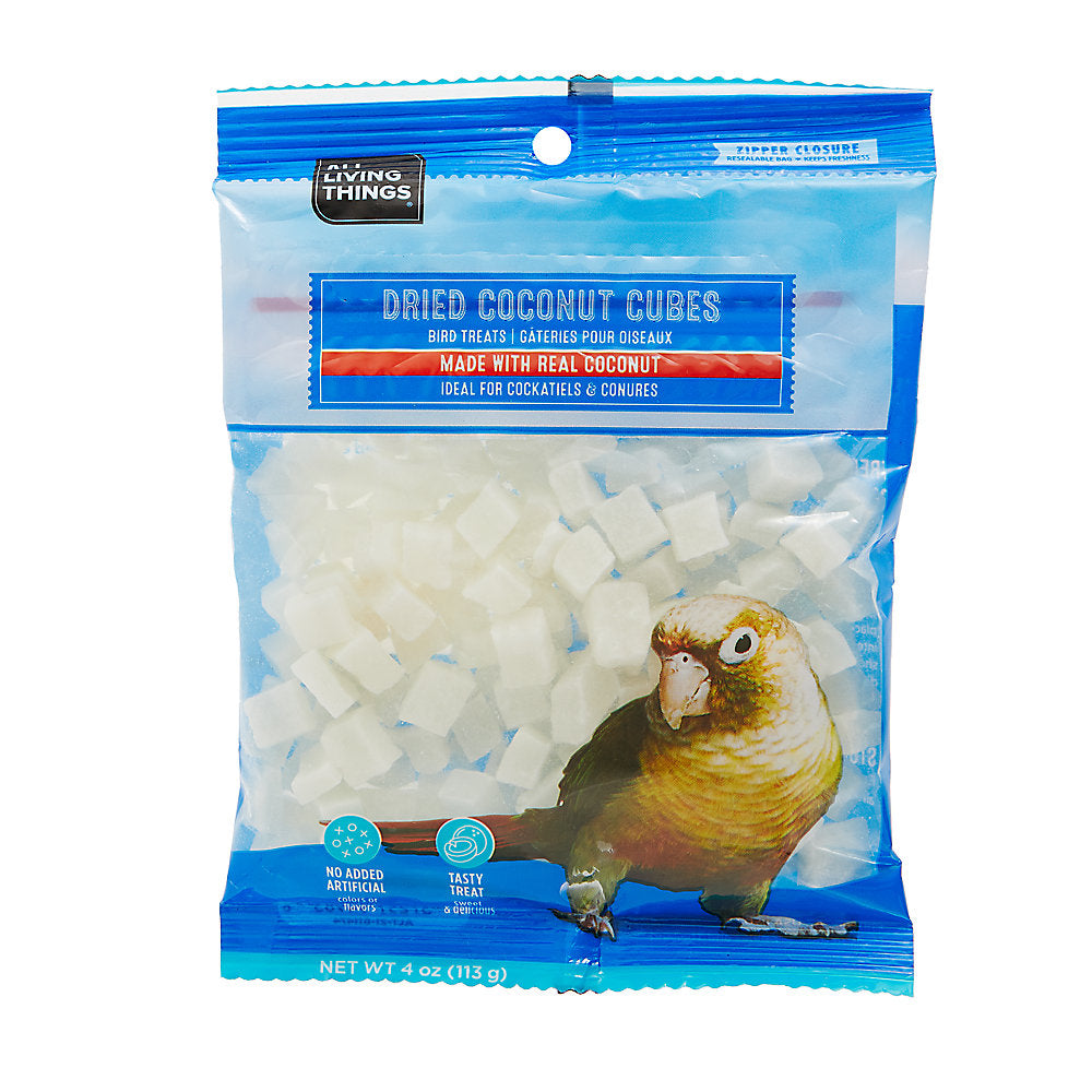 All Living Things® Dried Coconut Cubes Bird Treat