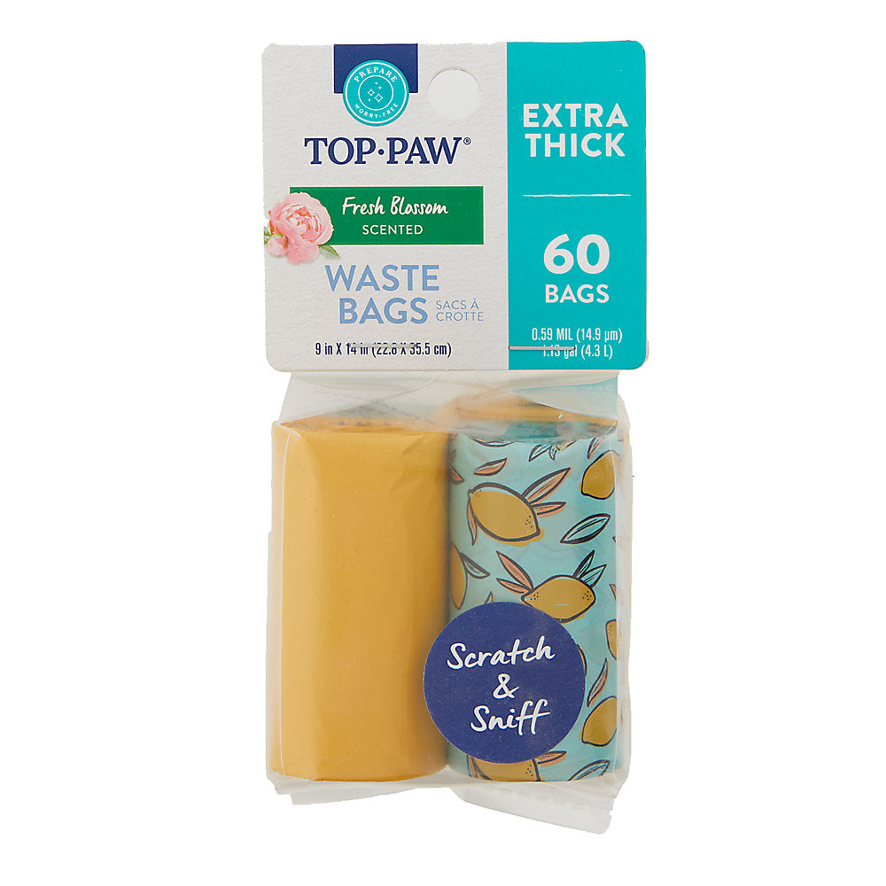 Top Paw® Lemon Print Waste Bags
